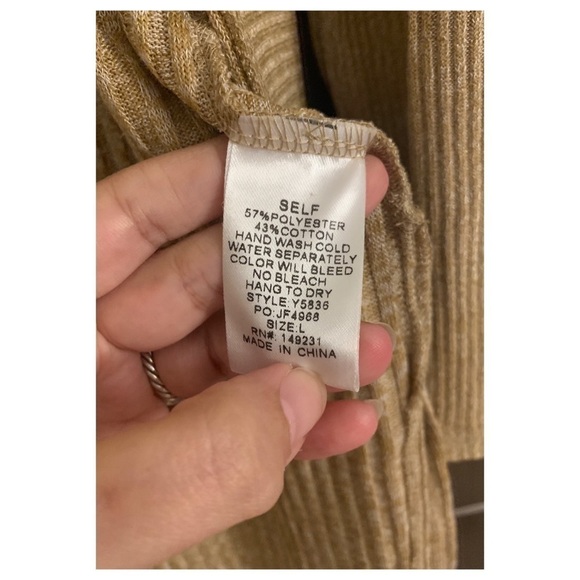 Ribbed Long Cardy with Sequins Elbow Patches - Picture 6 of 6